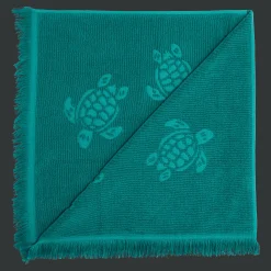 Vilebrequin Beach Fouta In Organic Cotton Turtles Jacquard*Girls Ponchos And Towels