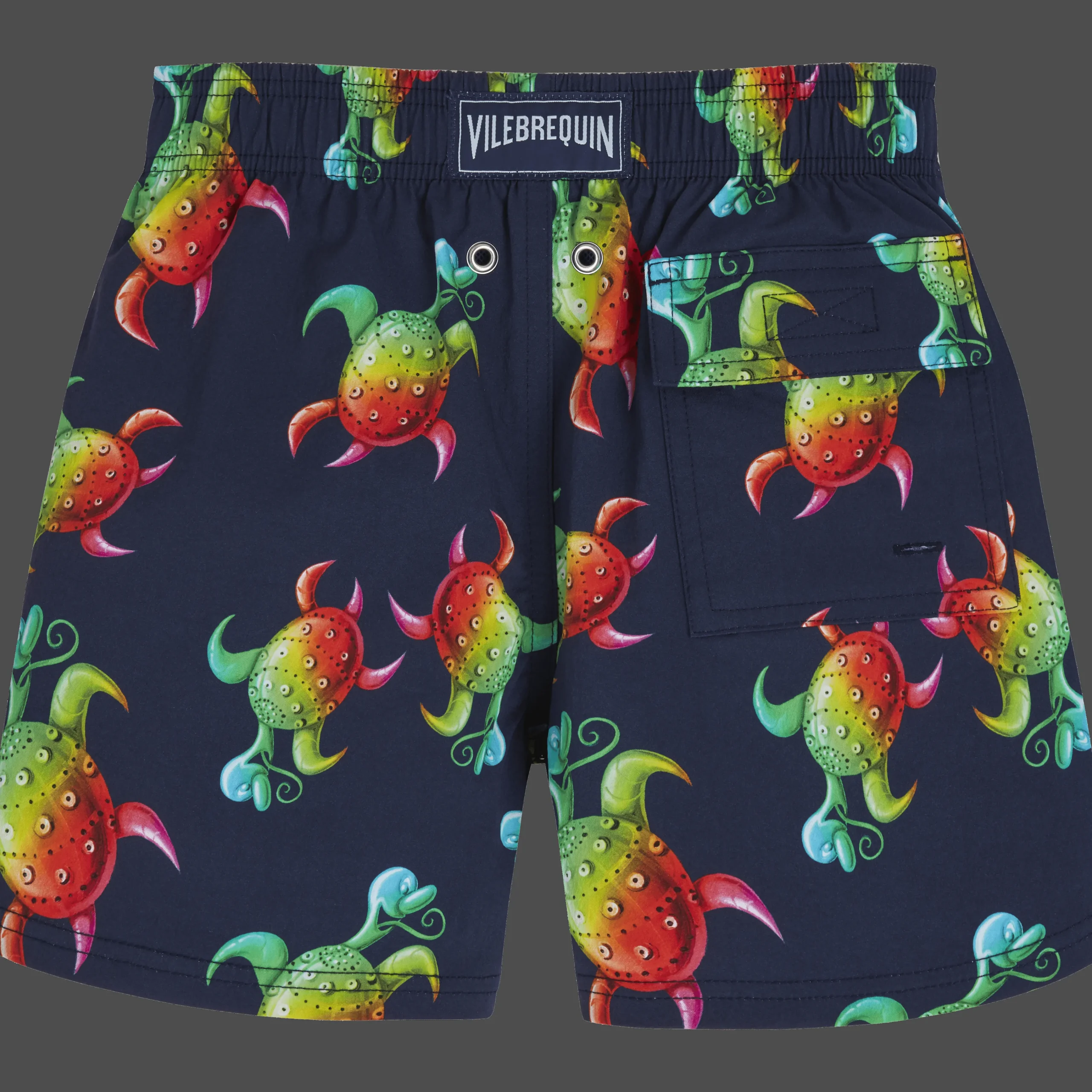 Vilebrequin Boys Stretch Swim Trunks Tortues Rainbow Multicolor - X Kenny Scharf*Boys The Stretch Fabric
