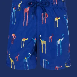 Vilebrequin Boys Swim Trunks Embroidered Giaco Elephant*Boys The Embroidered