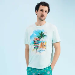 Vilebrequin Cotton Men T-Shirt Holidays Signpost*Men T-Shirts