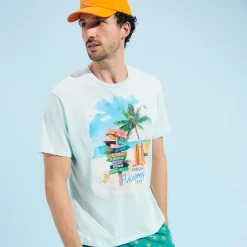 Vilebrequin Cotton Men T-Shirt Holidays Signpost*Men T-Shirts
