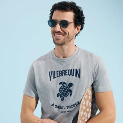 Vilebrequin Cotton Men T-Shirt Turtles Leopard*Men T-Shirts
