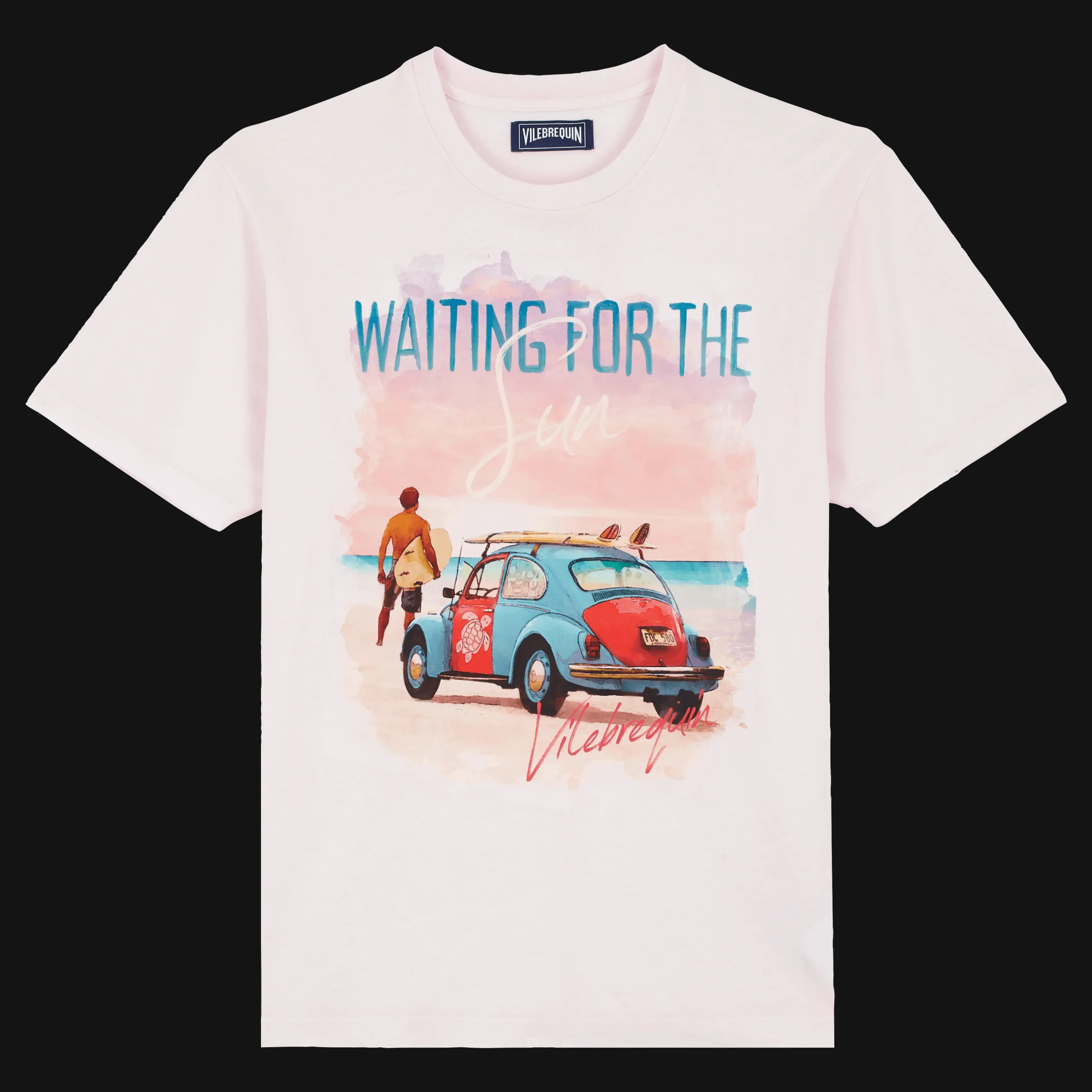 Vilebrequin Cotton Men T-Shirt Waiting For Sun*Men T-Shirts