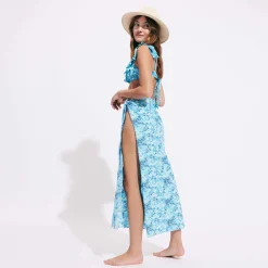 Vilebrequin Cotton Voile Pareo Flowers Tie & Dye*Women Towels & Pareo