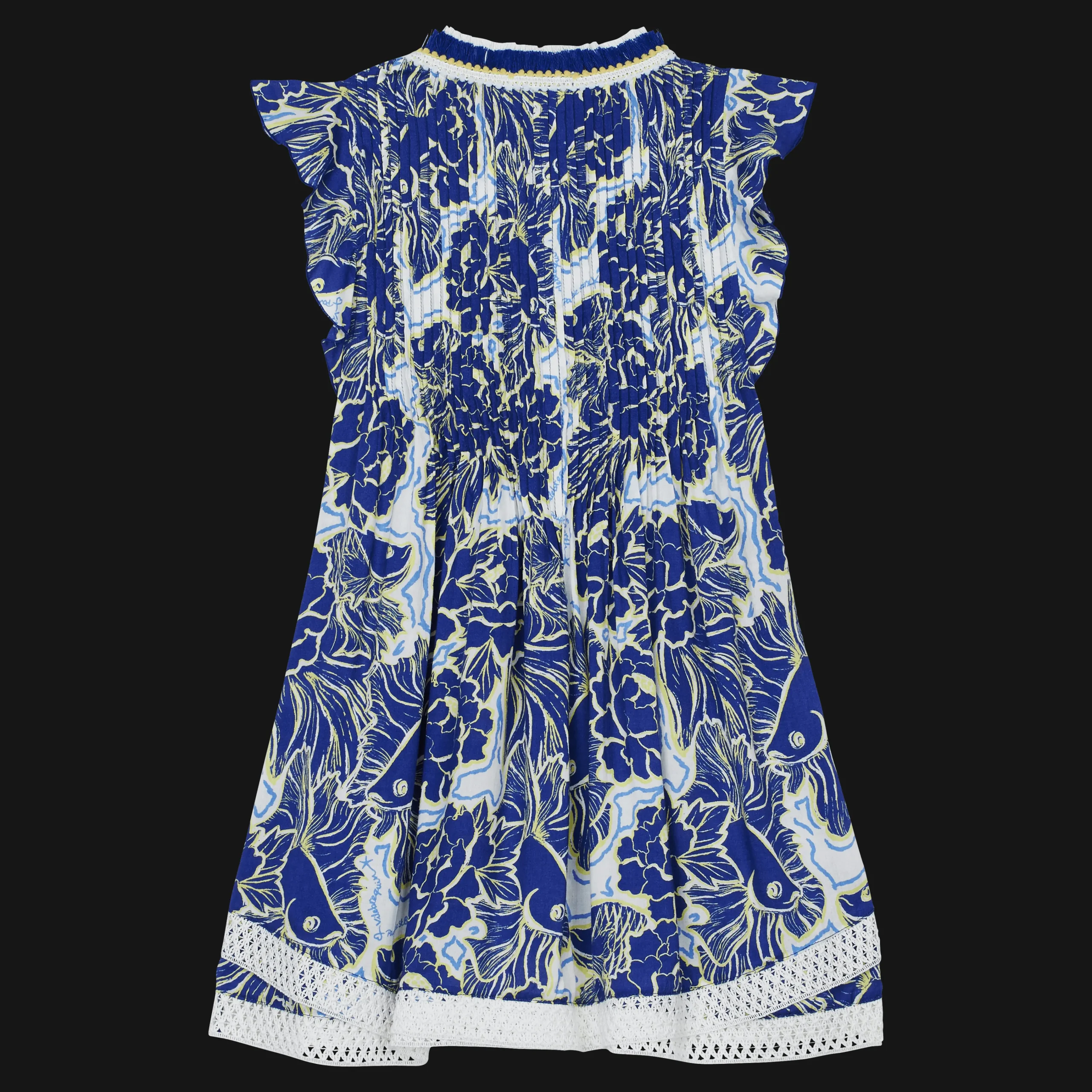 Vilebrequin Girl Mini Dress Hidden Fishes - X Poupette St Barth*Girls Dresses