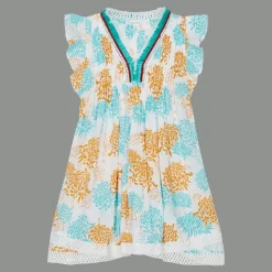 Vilebrequin Girl Mini Dress Iridescent Flowers Of Joy- X Poupette St Barth*Girls Dresses