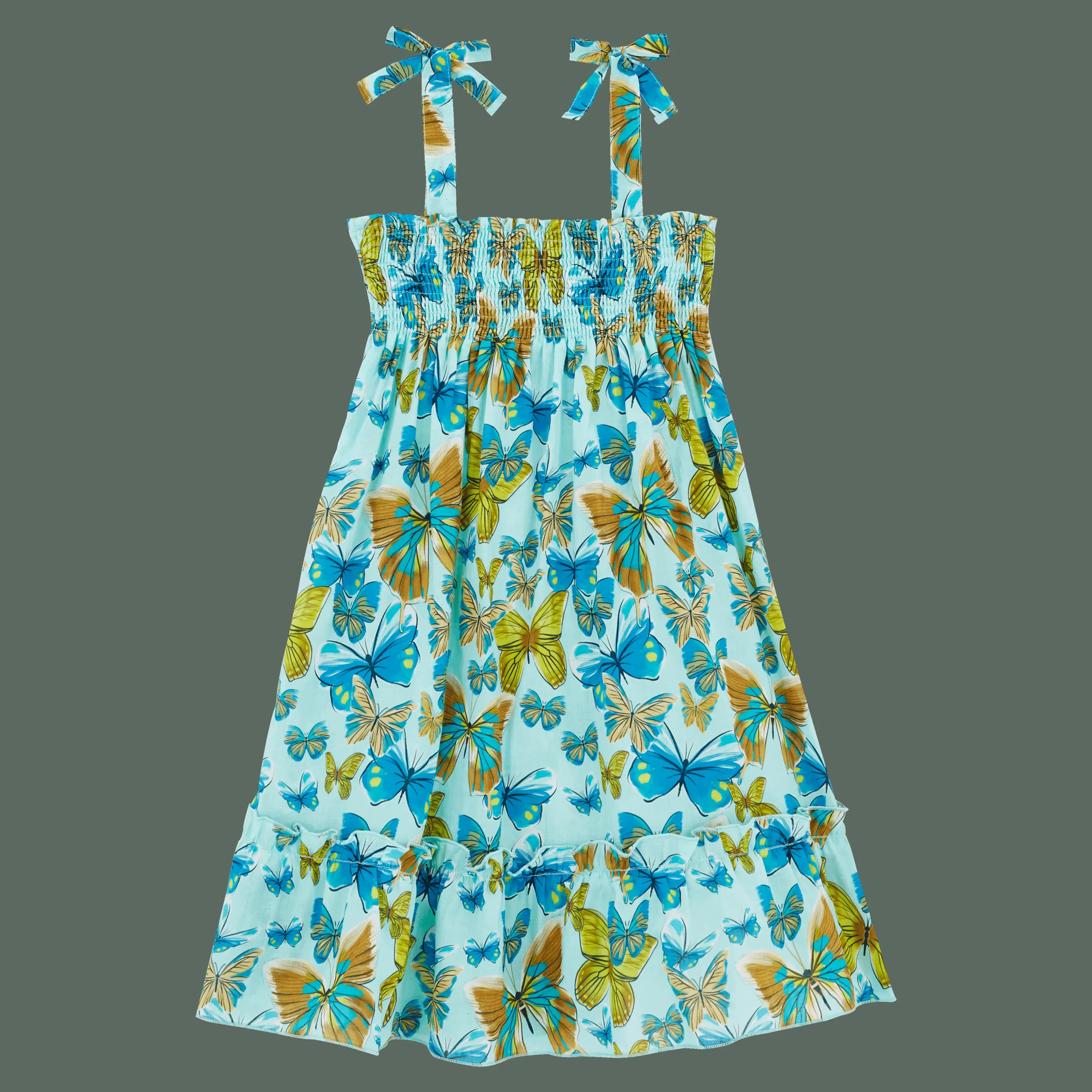 Vilebrequin Girls Cotton Dress Butterflies*Girls Dresses