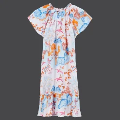 Vilebrequin Girls Cotton Voile Dress Peaceful Trees*Girls Dresses