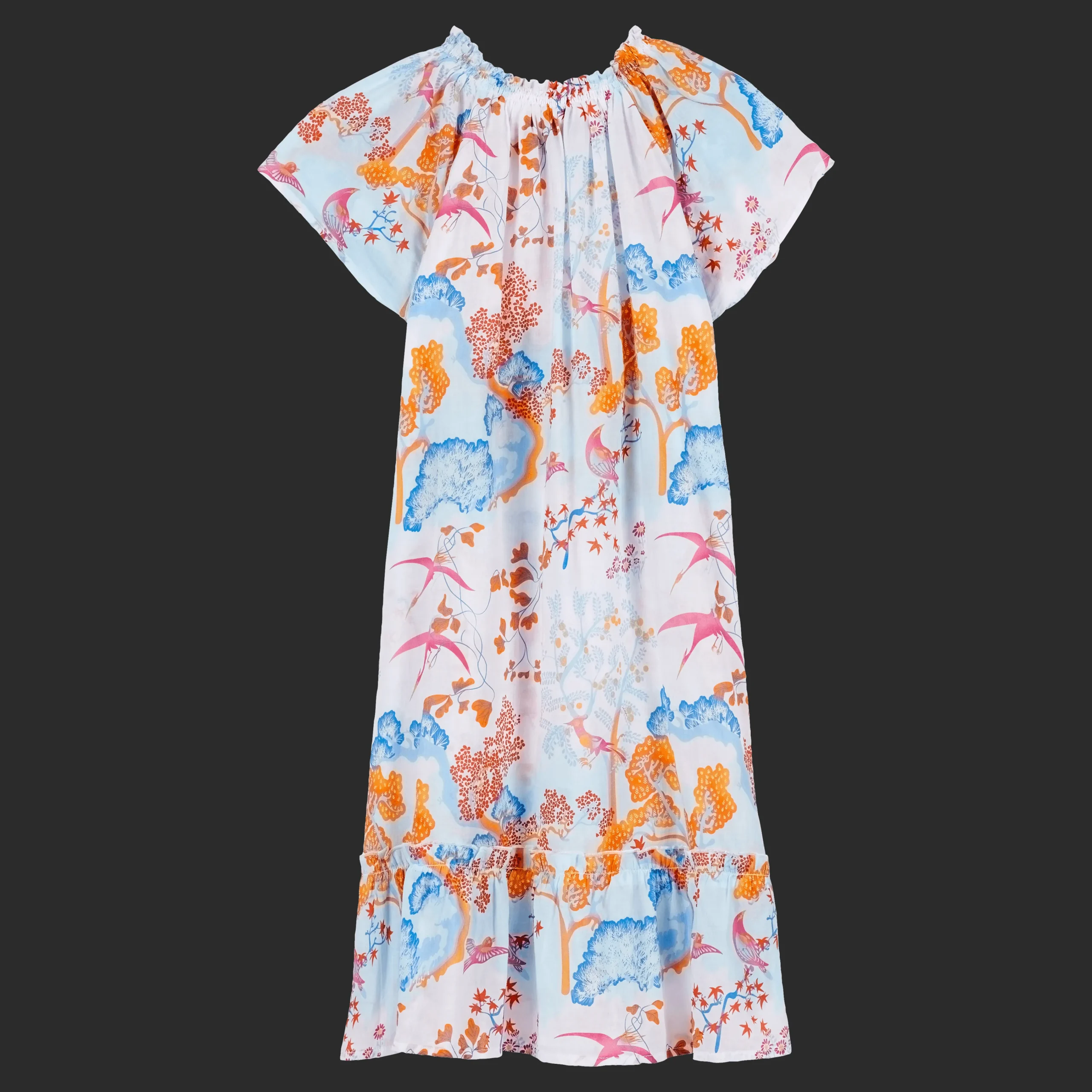 Vilebrequin Girls Cotton Voile Dress Peaceful Trees*Girls Dresses