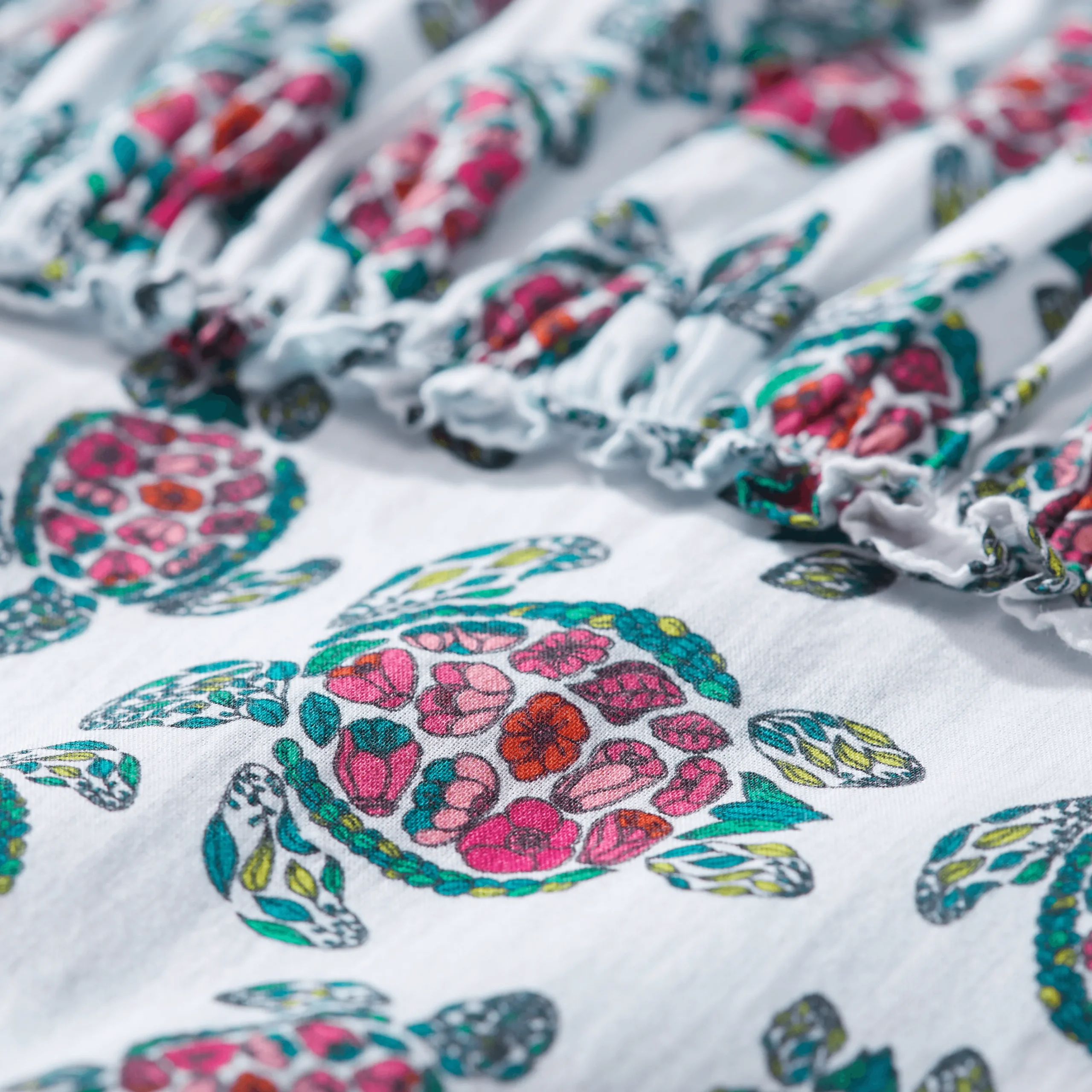 Vilebrequin Girls Long Dress Provencal Turtle*Girls Dresses