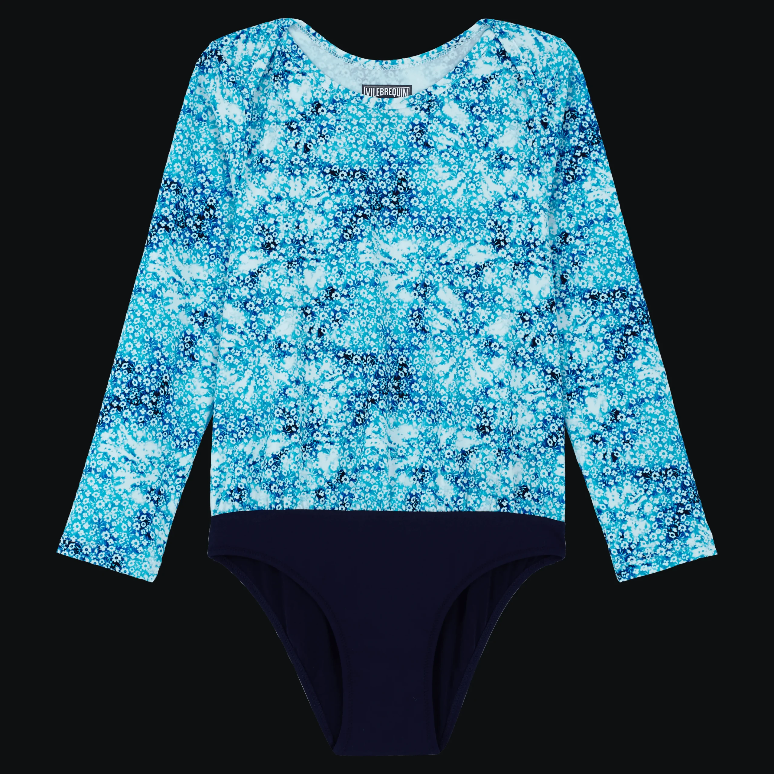 Vilebrequin Girls One-Piece Rashguard Flowers Tie & Dye*Girls One-Piece