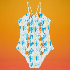 Vilebrequin Girls One-Piece Swimsuit Palms & Stripes - X The Beach Boys*Girls One-Piece