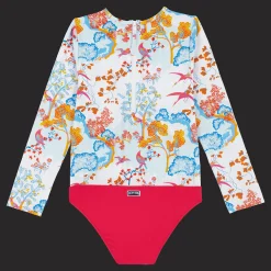 Vilebrequin Girls One-Piece Zipped Rashguard Peaceful Trees*Girls One-Piece