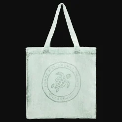 Vilebrequin Linen Turtle Unisex Tote Bag Mineral Dye*Men Beach Bag & Pouches