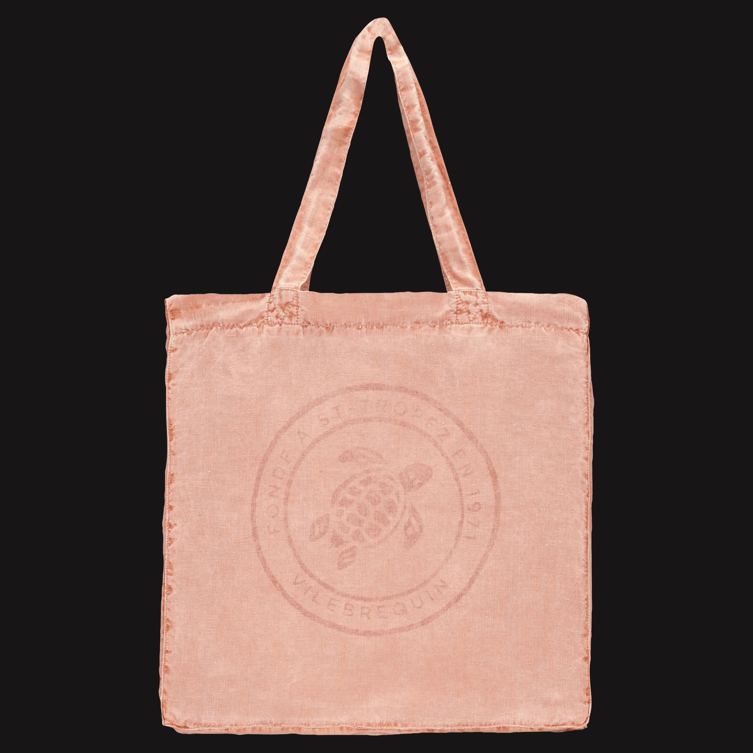 Vilebrequin Linen Turtle Unisex Tote Bag Mineral Dye*Men Beach Bag & Pouches