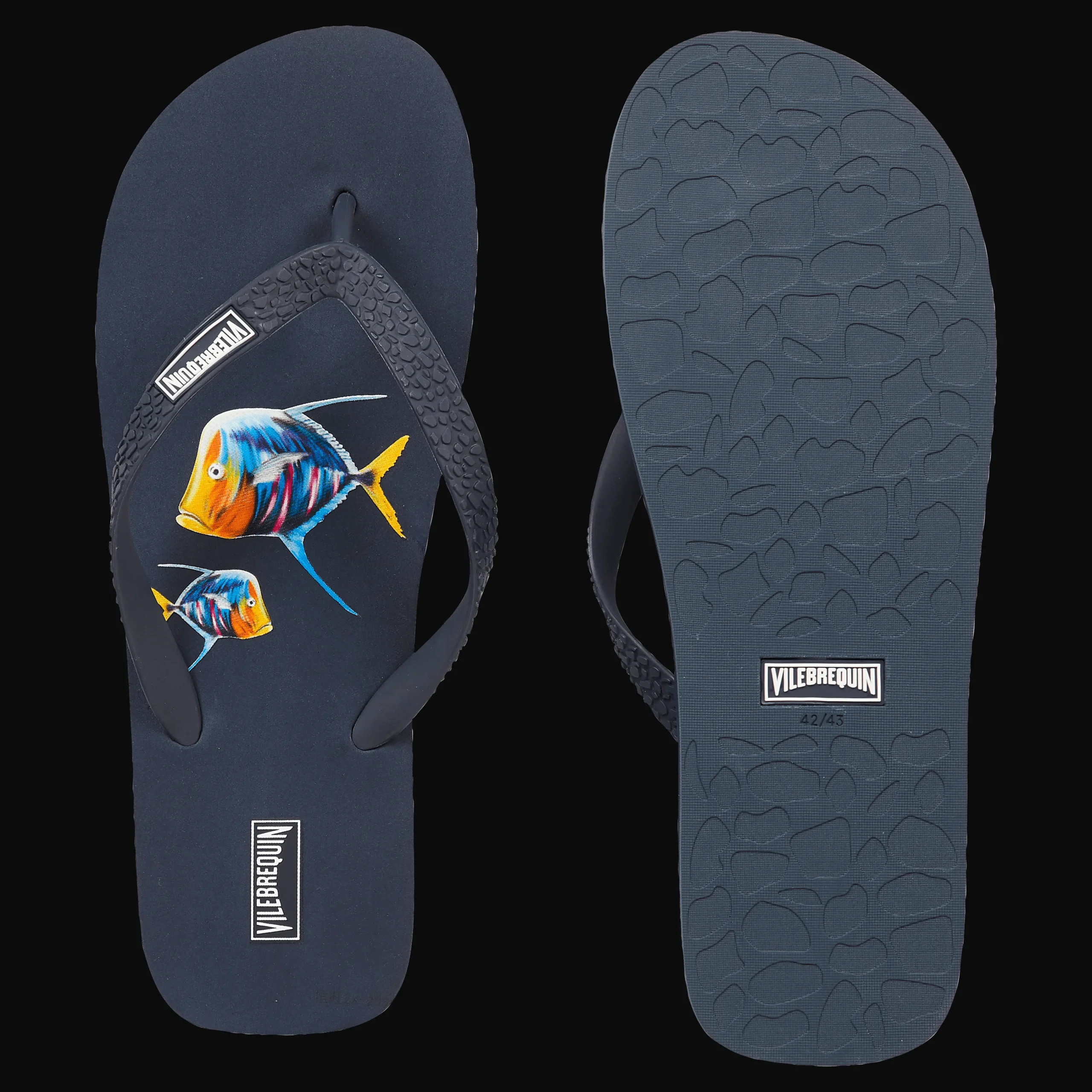 Vilebrequin Men Beach Flip Flops Piranhas*Men Shoes