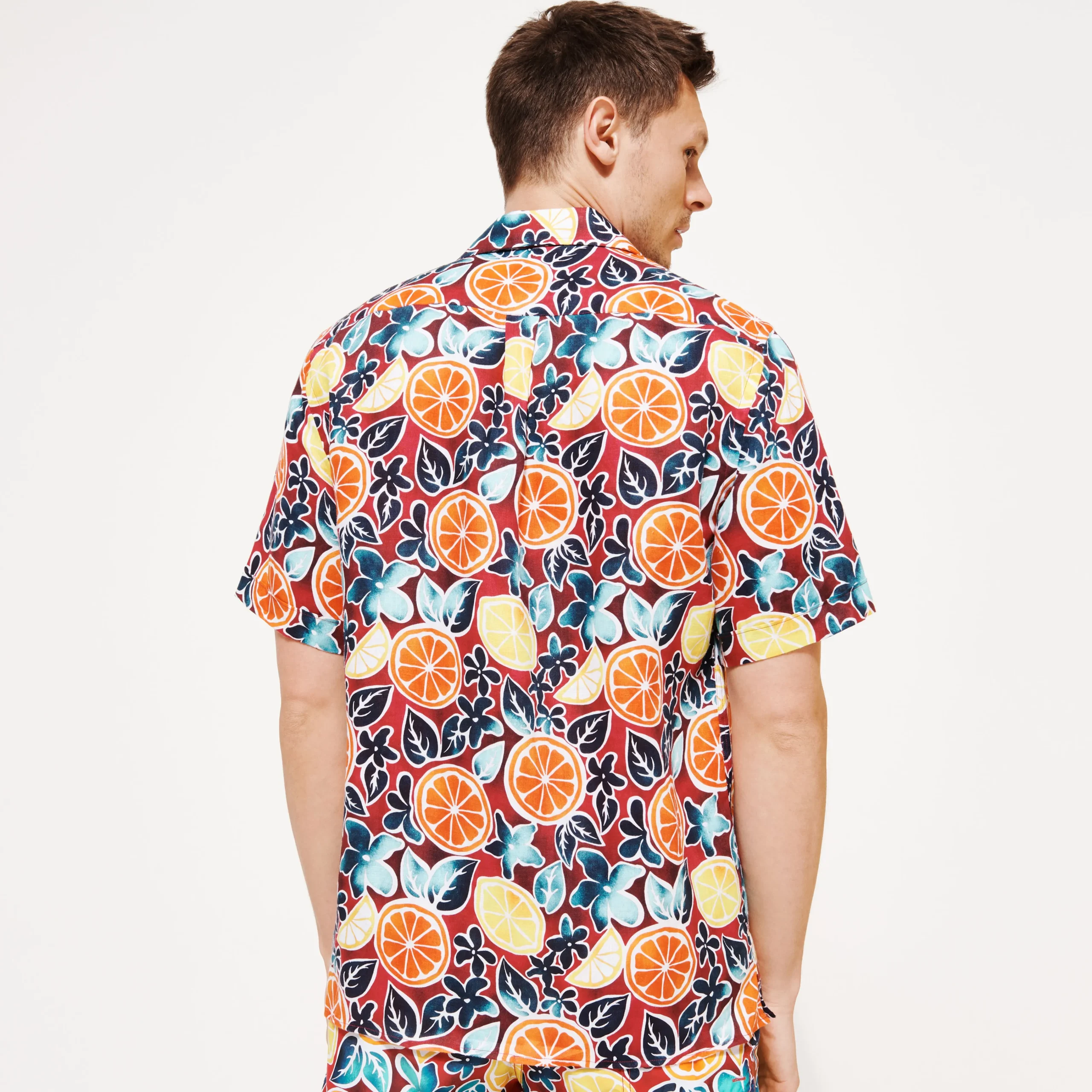 Vilebrequin Men Bowling Linen Shirt Presse Citron*Men Shirts