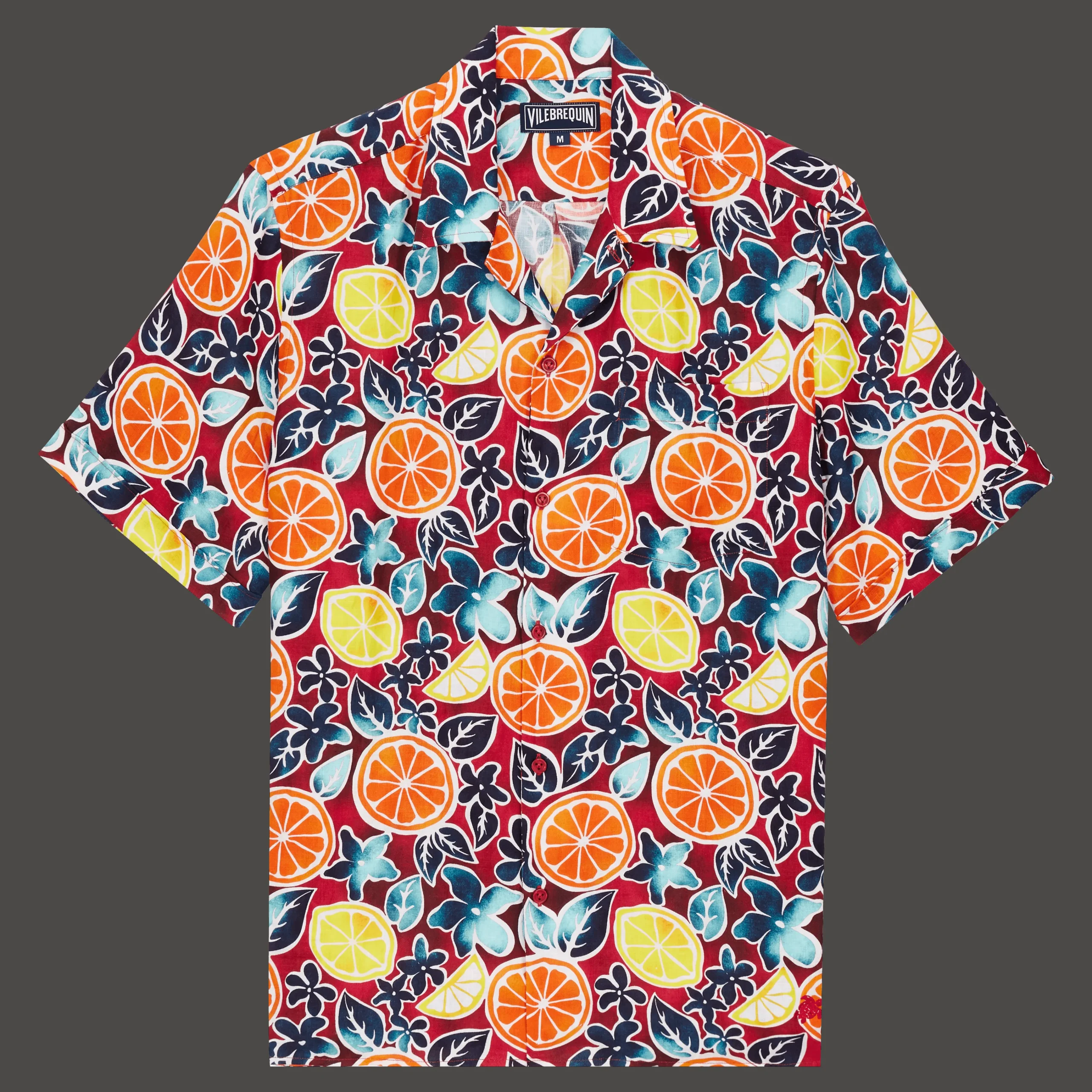Vilebrequin Men Bowling Linen Shirt Presse Citron*Men Shirts