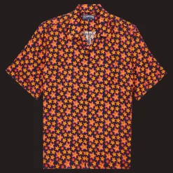 Vilebrequin Men Bowling Linen Shirt Stars Gift*Men Shirts