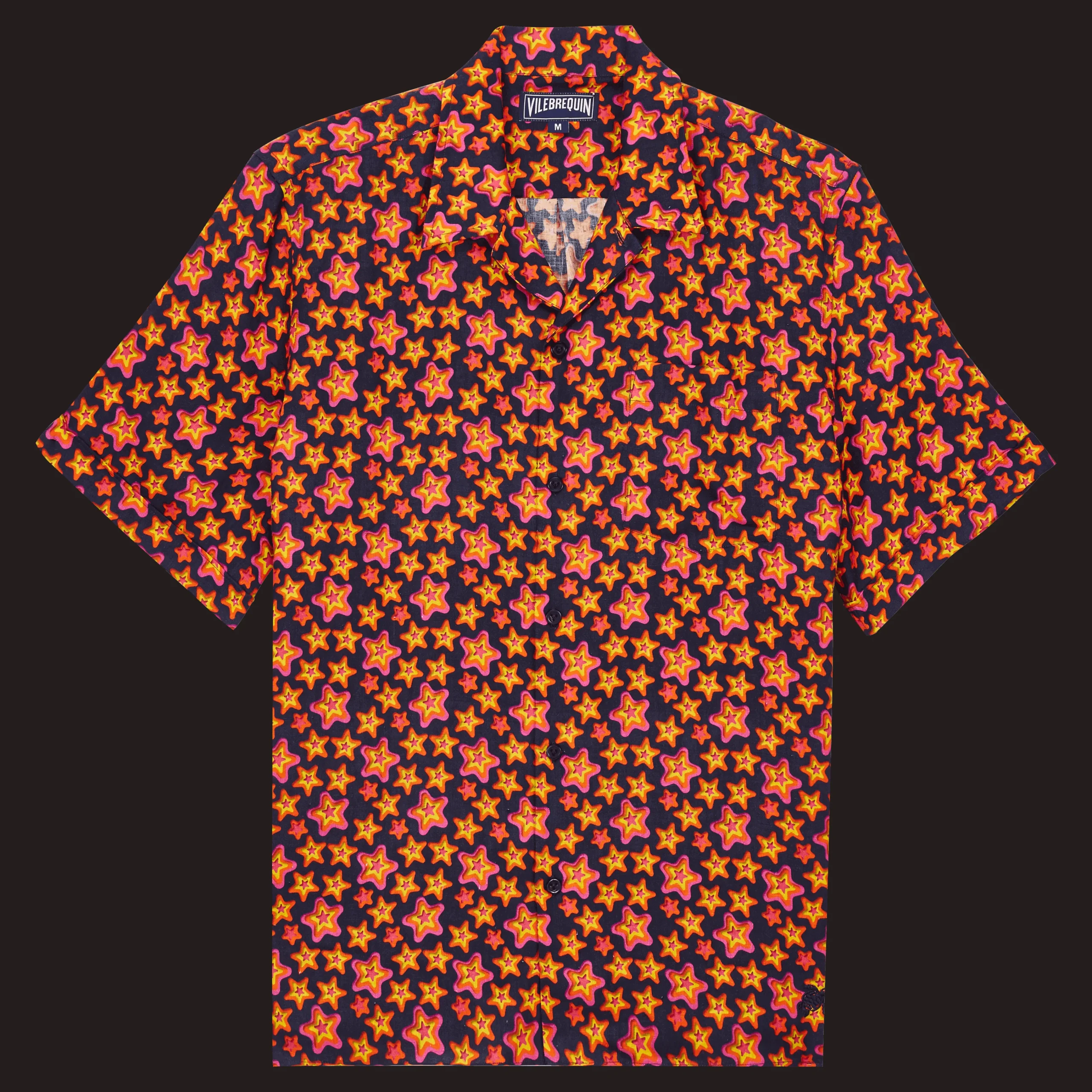 Vilebrequin Men Bowling Linen Shirt Stars Gift*Men Shirts