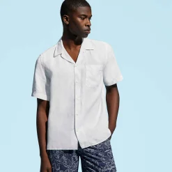 Vilebrequin Men Bowling Shirt Linen Solid*Men Shirts