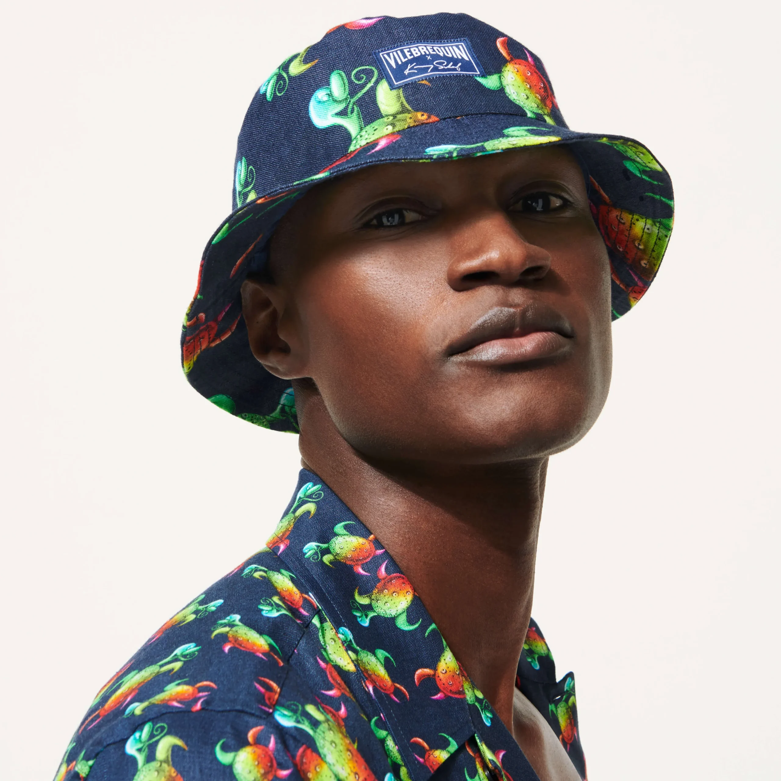 Vilebrequin Men Bucket Hat Tortues Rainbow Multicolor - X Kenny Scharf*Men Hats
