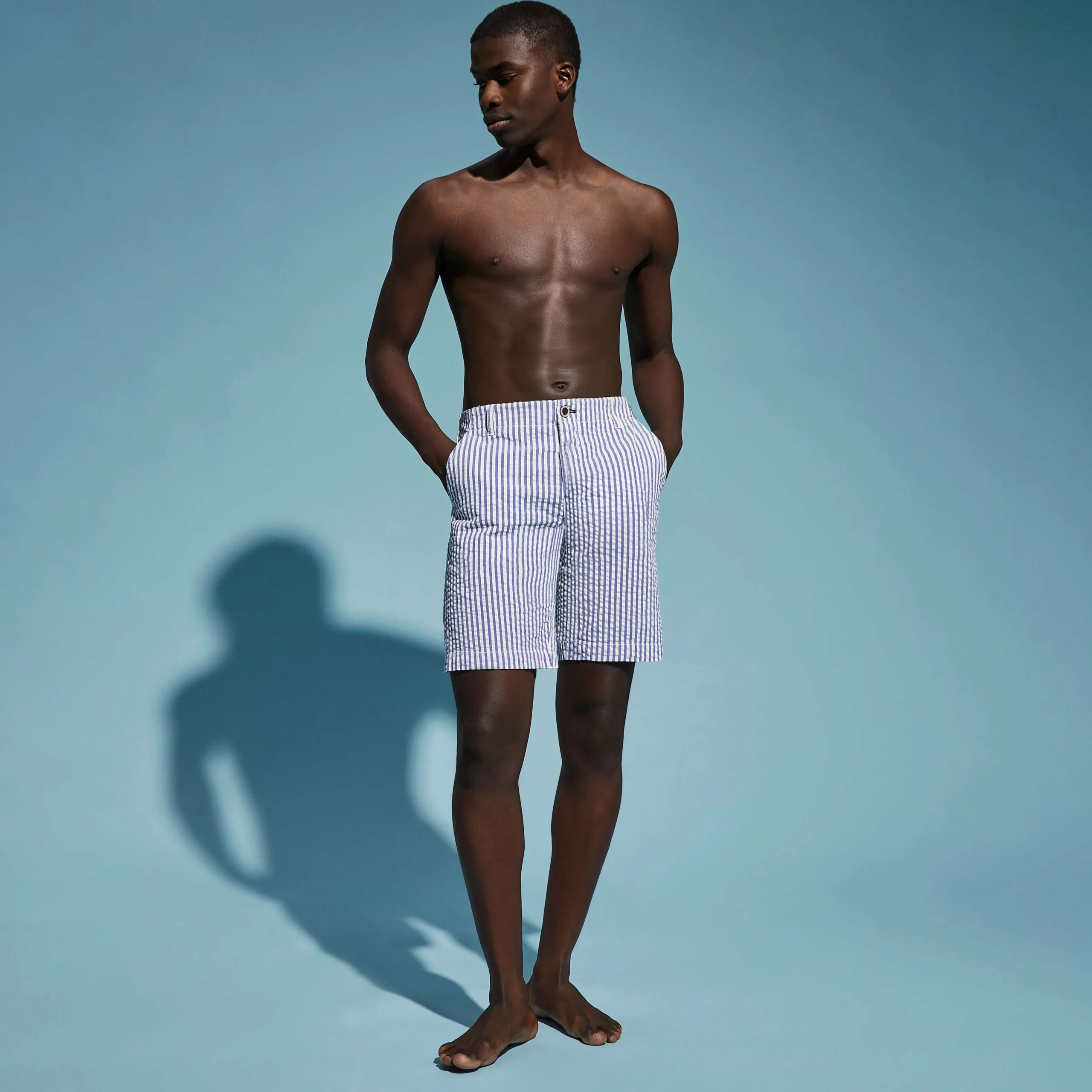 Vilebrequin Men Chino Bermuda Ultra-Light Seersucker*Men Bermuda Shorts
