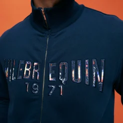 Vilebrequin Men Cotton Front Zip Sweatshirt Neo Medusa Brode*Men Sweatshirts
