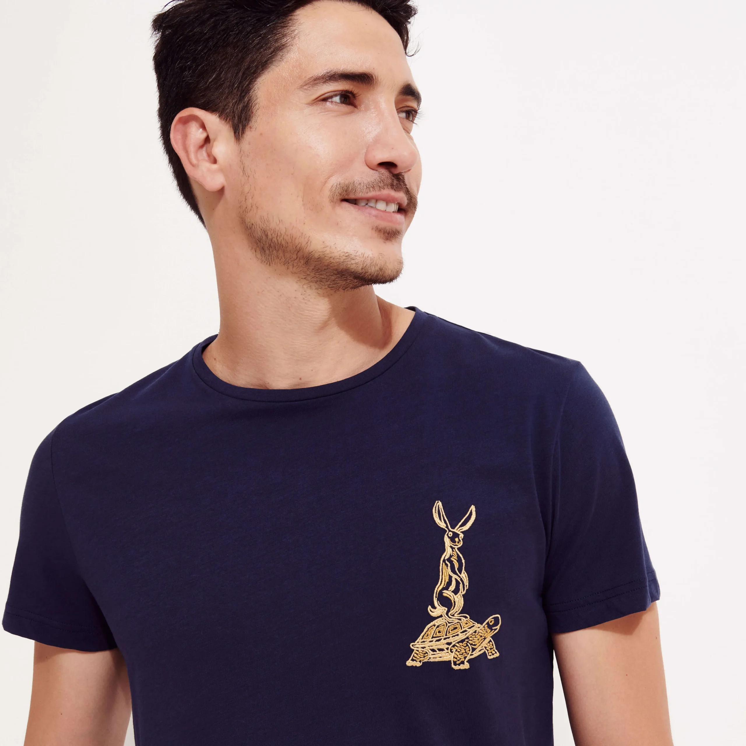 Vilebrequin Men Cotton T-Shirt The Year Of The Rabbit*Men T-Shirts