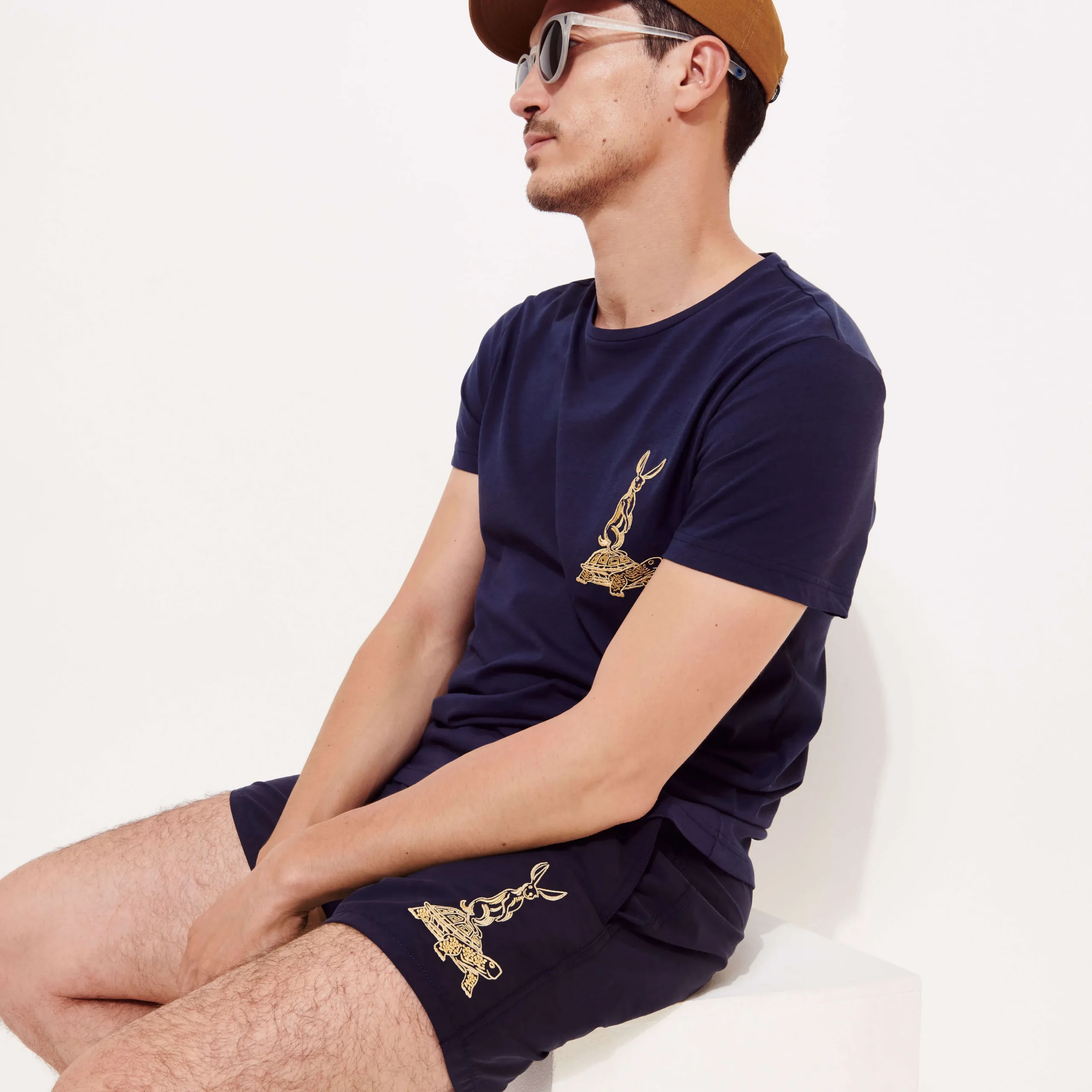 Vilebrequin Men Cotton T-Shirt The Year Of The Rabbit*Men T-Shirts