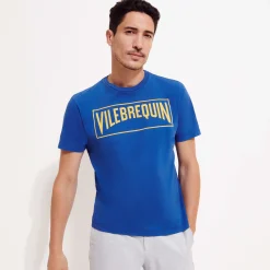 Vilebrequin Men Cotton T-Shirt Logo Flocked*Men T-Shirts