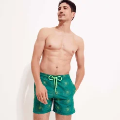 Vilebrequin Men Embroidered Swim Trunks Hypno Shell - Limited Edition*Men The Embroidered