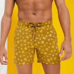 Vilebrequin Men Embroidered Swim Trunks Micro Ronde Des Tortues - Limited Edition*Men The Embroidered