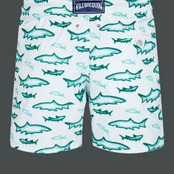 Vilebrequin Men Embroidered Swim Trunks Requins 3D - Limited Edition*Men The Embroidered