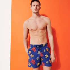 Vilebrequin Men Embroidered Swim Trunks Ronde Des Tortues - Limited Edition*Men The Embroidered
