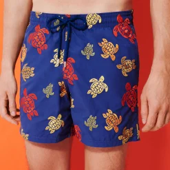 Vilebrequin Men Embroidered Swim Trunks Ronde Des Tortues - Limited Edition*Men The Embroidered
