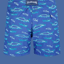 Vilebrequin Men Embroidered Swim Trunks Requins 3D - Limited Edition*Men The Embroidered