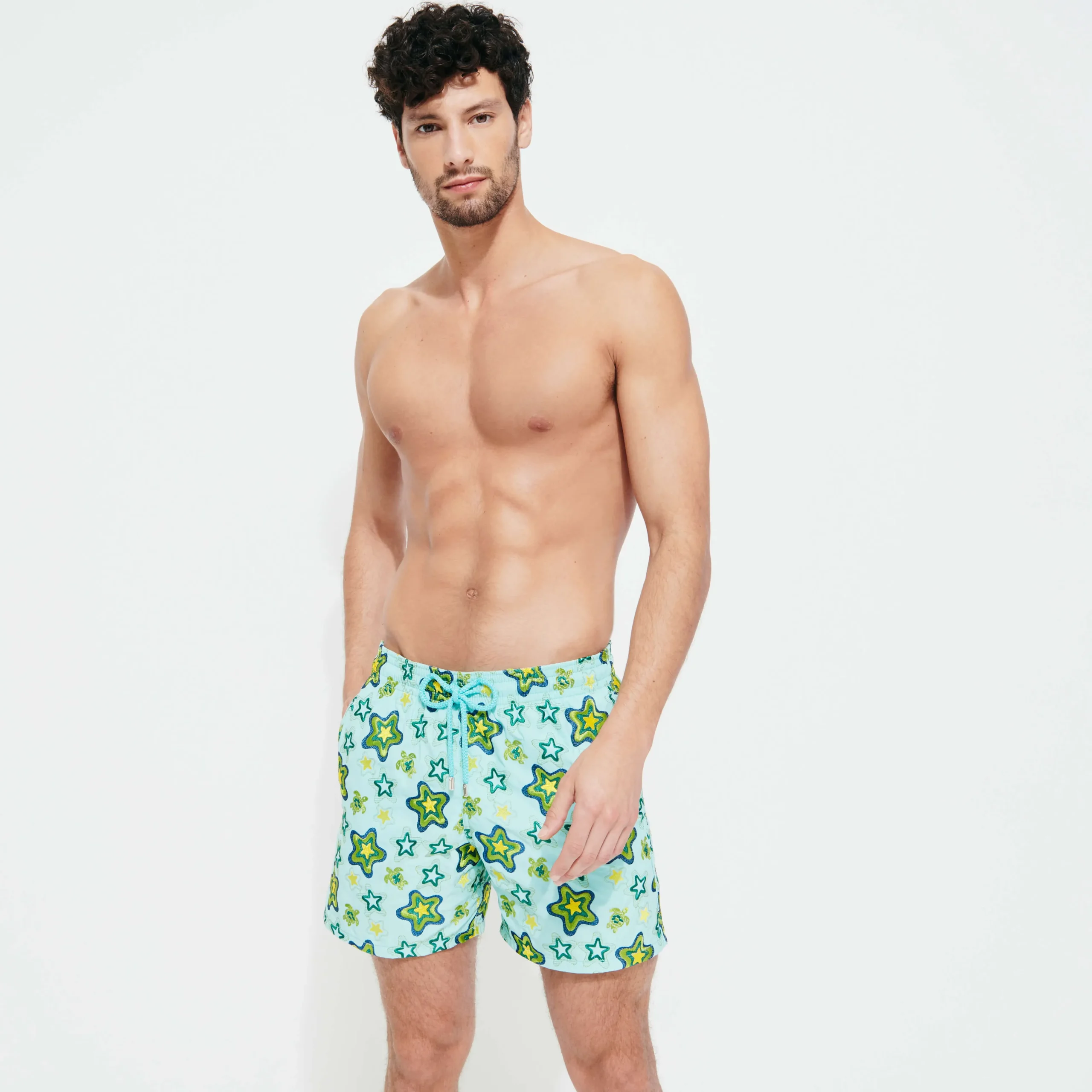 Vilebrequin Men Embroidered Swim Trunks Stars Gift - Limited Edition*Men The Embroidered