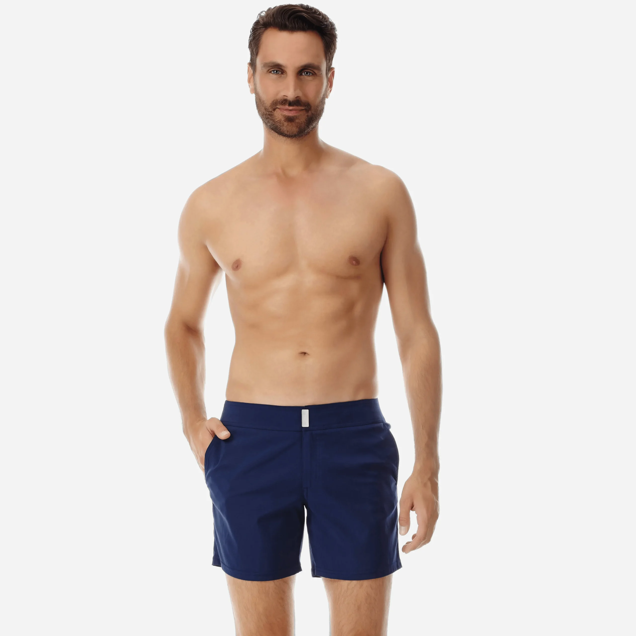 Vilebrequin Men Flat Belt Stretch Swim Trunk Solid*Men The Flat Belt