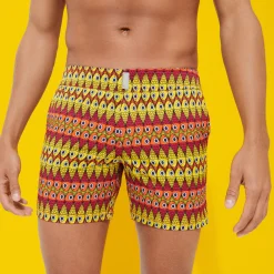 Vilebrequin Men Flat Belt Stretch Swim Trunks Fish On Line*Men The Flat Belt