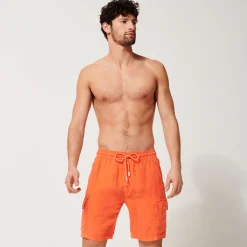 Vilebrequin Men Linen Bermuda Shorts Cargo Pockets*Men Pants