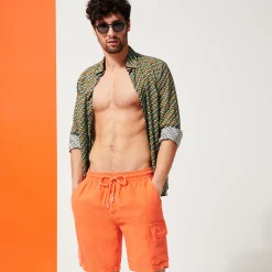 Vilebrequin Men Linen Bermuda Shorts Cargo Pockets*Men Pants