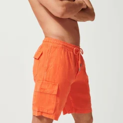 Vilebrequin Men Linen Bermuda Shorts Cargo Pockets*Men Pants