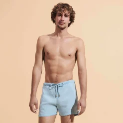 Vilebrequin Men Linen Bermuda Shorts Mineral Dye*Men Bermuda Shorts