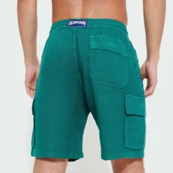 Vilebrequin Men Linen Bermuda Shorts Cargo Pockets*Men Pants