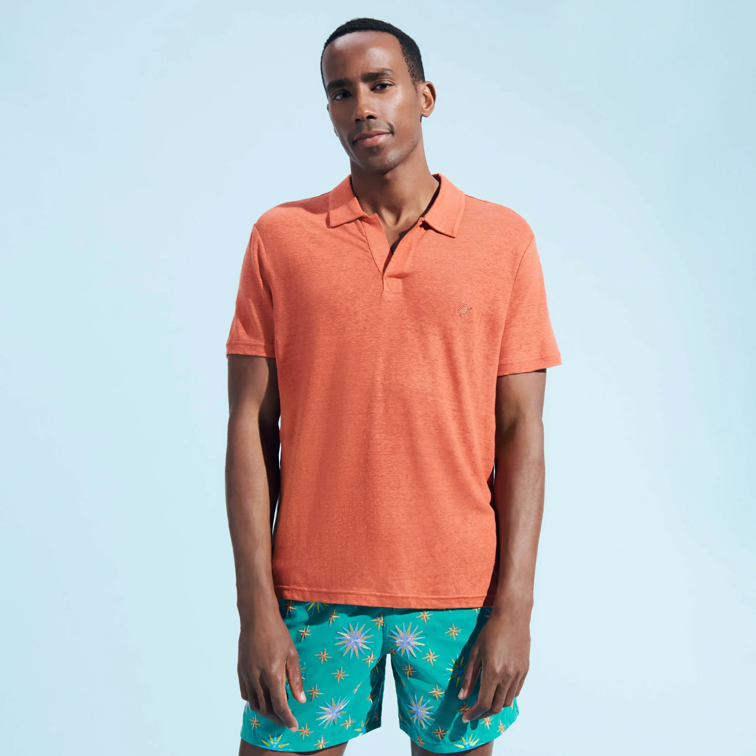 Vilebrequin Men Linen Jersey Polo Shirt Solid*Men Polos