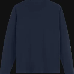 Vilebrequin Men Long Sleeves Cotton T-Shirt Embroidered Moutain Patch*Men T-Shirts