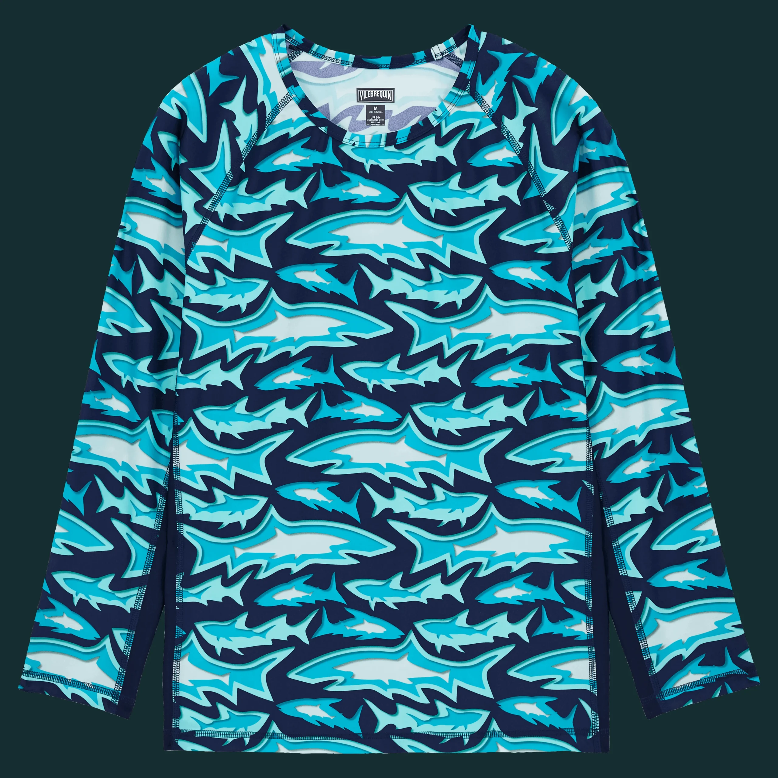 Vilebrequin Men Long Sleeves Rashguard Requins 3D*Men Rashguards