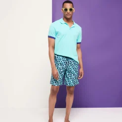 Vilebrequin Men Long Swim Trunks Blurred Turtles*Men The Long