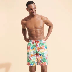 Vilebrequin Men Long Swim Trunks Fond Marins Multicolores*Men The Long